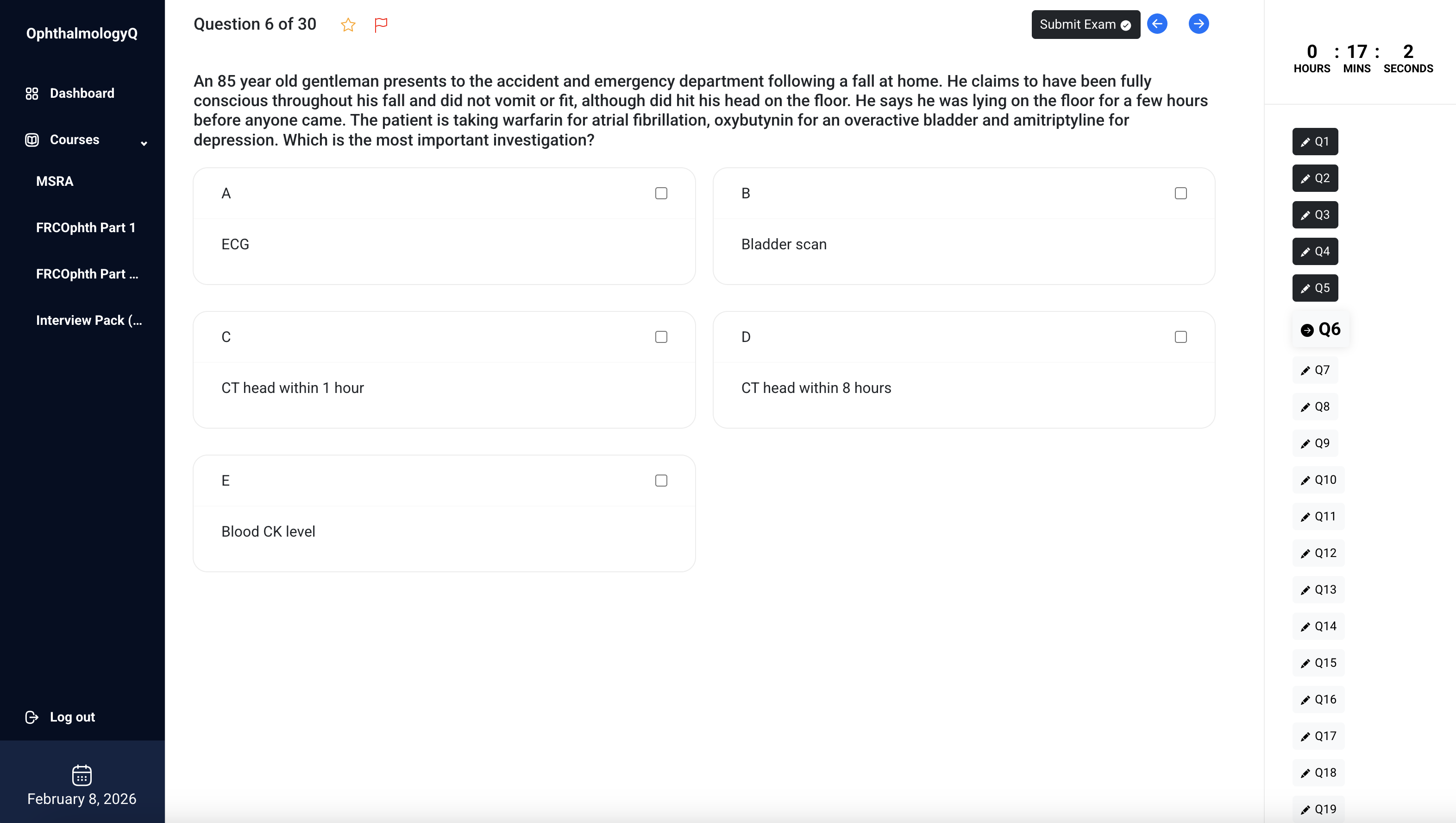 MSRA Timed Exam Practice